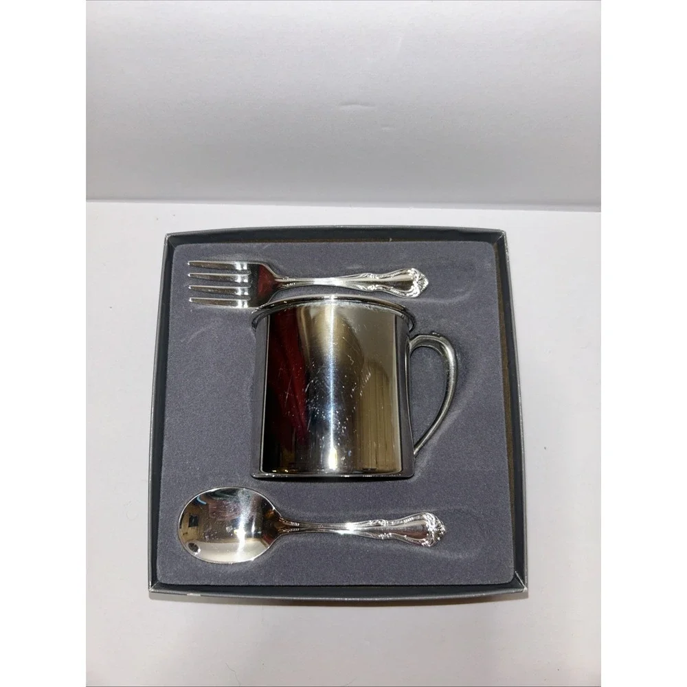 Vintage Oneida 3 Piece Primary Set Affection Silver plated made‎ in USA